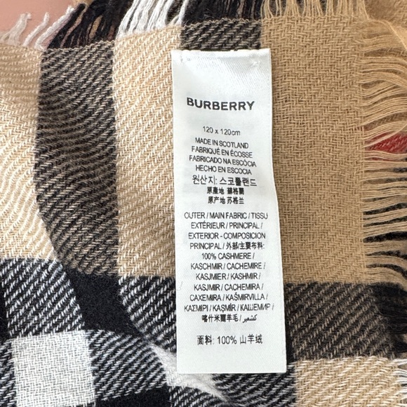 Burberry Beige and Black Checkered Wrap - Picture 2 of 8
